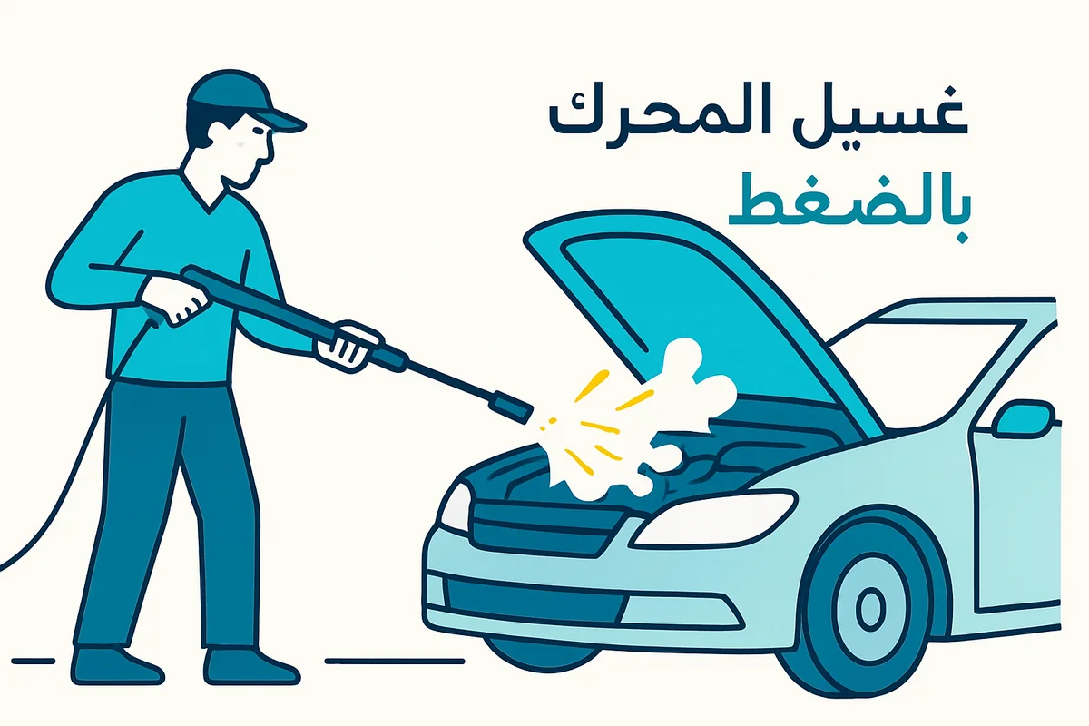 غسيل المحرك بالضغط