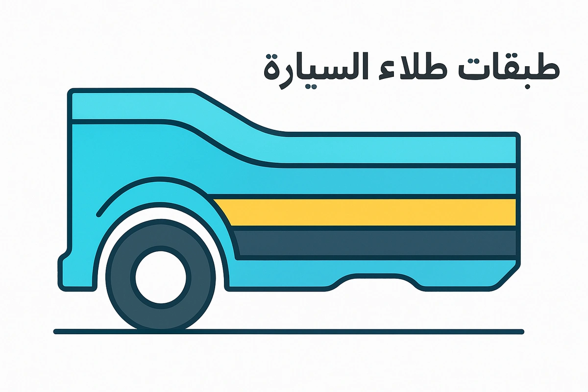 طبقات طلاء السيارة